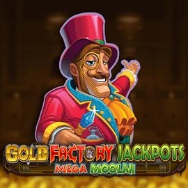 Gold Factory Jackpots Mega Moolah logo – Jackpots by Aurum Signature Studios at WildHub Casino